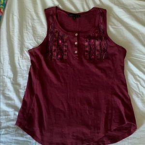 Sanctuary burgundy tank top